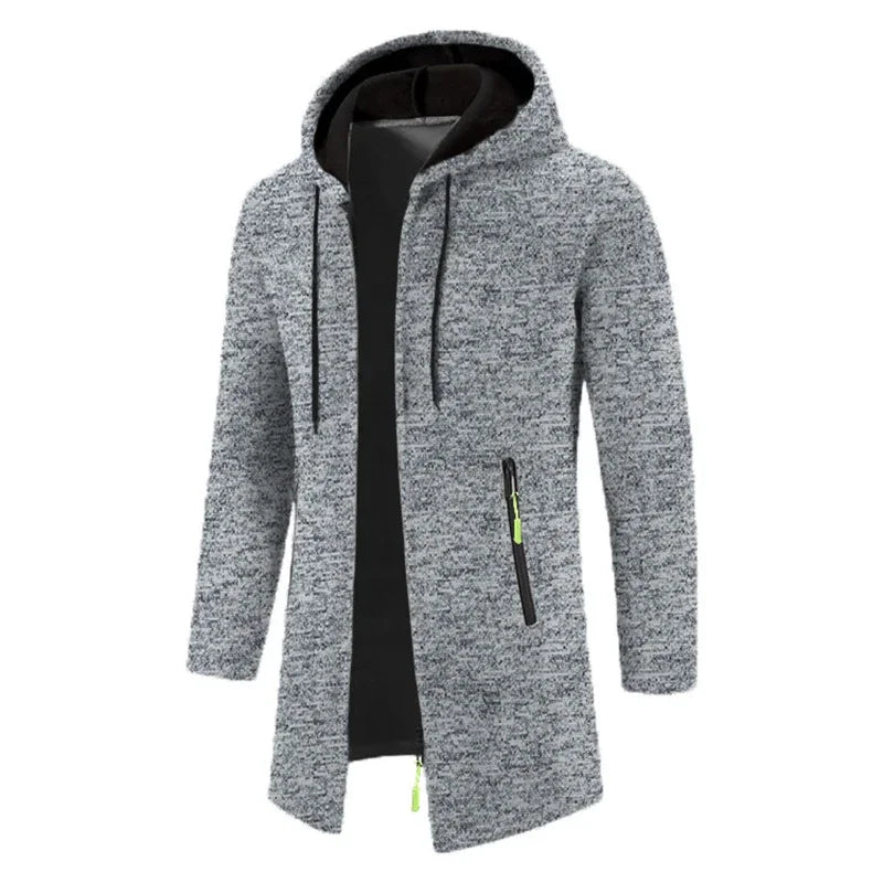 Herren Oversize Reißverschluss Hoodie – Langarm Winter Sweatshirt Jacke