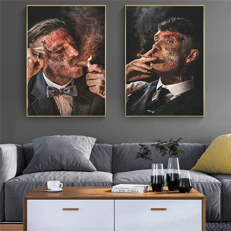 Gangster Legends Arthur Thomas Shelby Mafia Poster Leinwandbild Deko