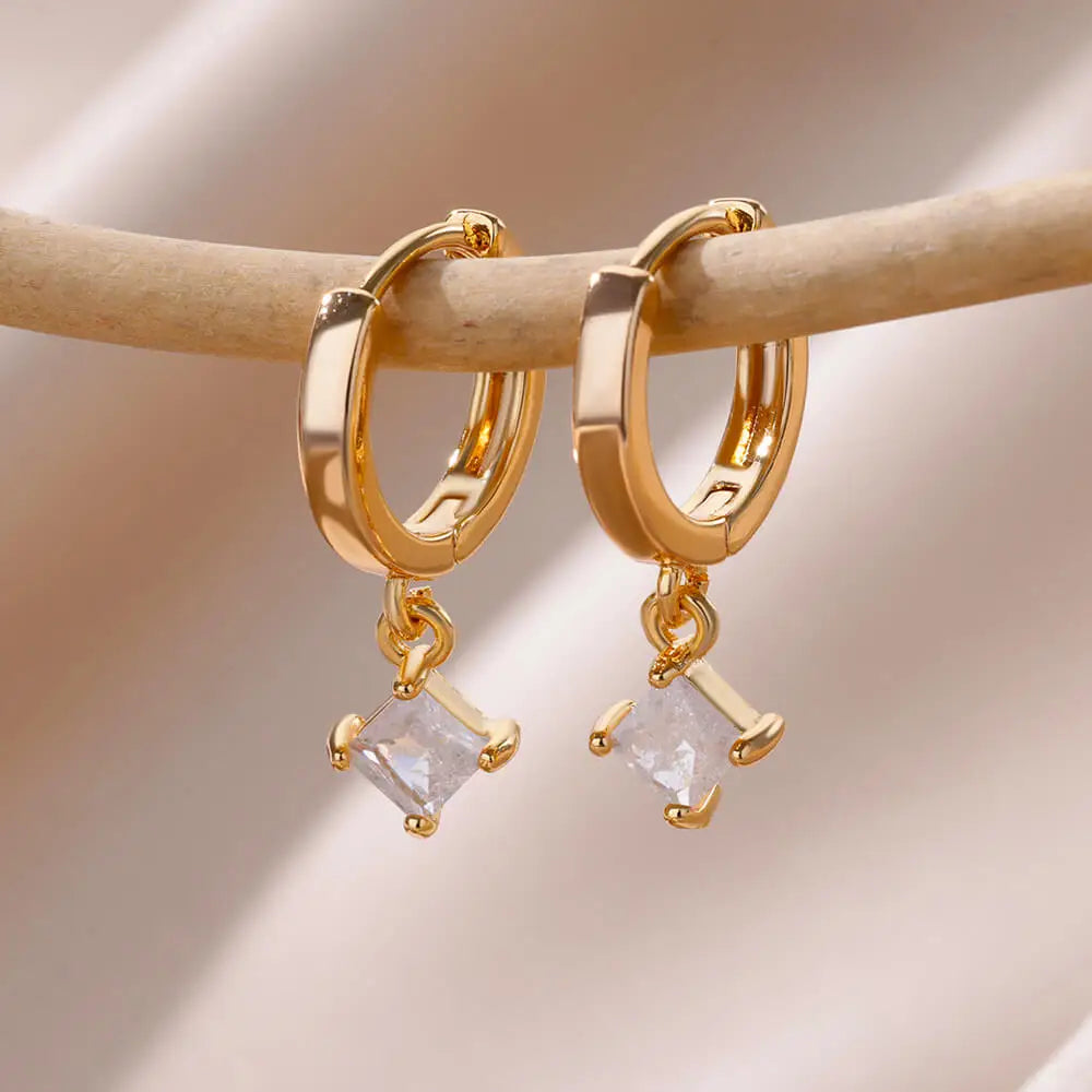 Achtzackige Sternohrringe aus Edelstahl – Schmuck für Damen