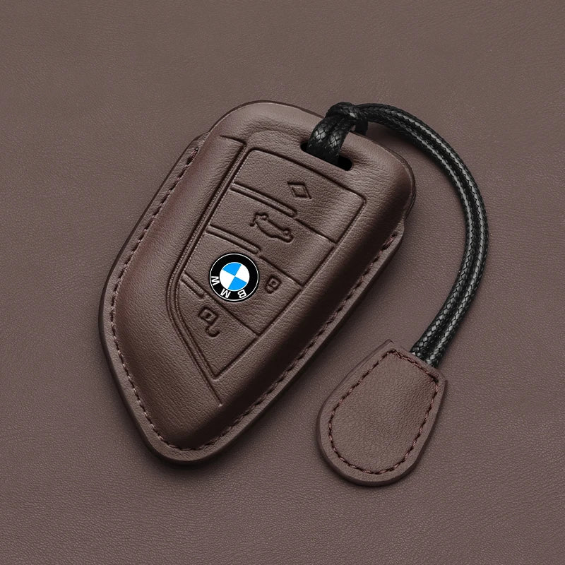 Leder Auto Schlüsselcase für BMW – Passend für X1, X3, X4, X5, X6, 3er, 5er, 7er Serie, G30, F48