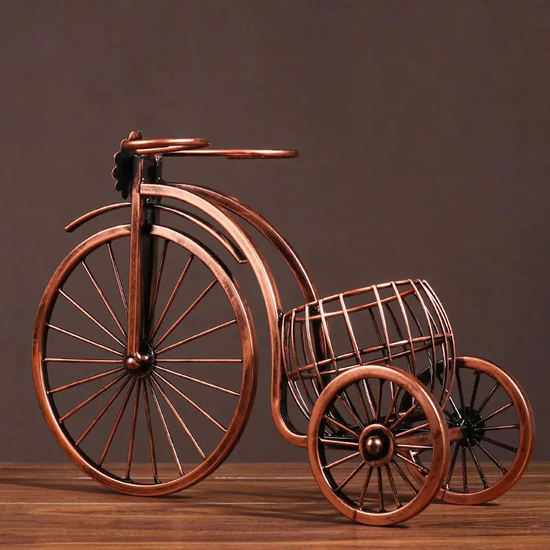 Kreativer Kutschen-Fahrrad Weinregal – Retro Flaschen- und Glashalter