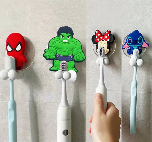 Disney Stitch, Mickey, Minnie Zahnbürstenhalter & Wandregal – Frozen, Spiderman & Anime-Figur Badezimmer Spielzeugaufbewahrung
