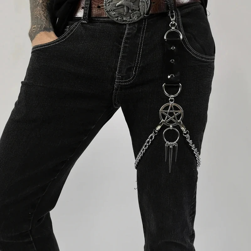 Gay Goth Pastell PU Leder Gurt-Bondage für Männer