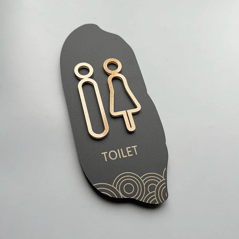 Acryl-Waschraum-Symbole – Männer- & Frauen-Toilettenaufkleber für Mall, Restaurant, Hotel, Badetüren