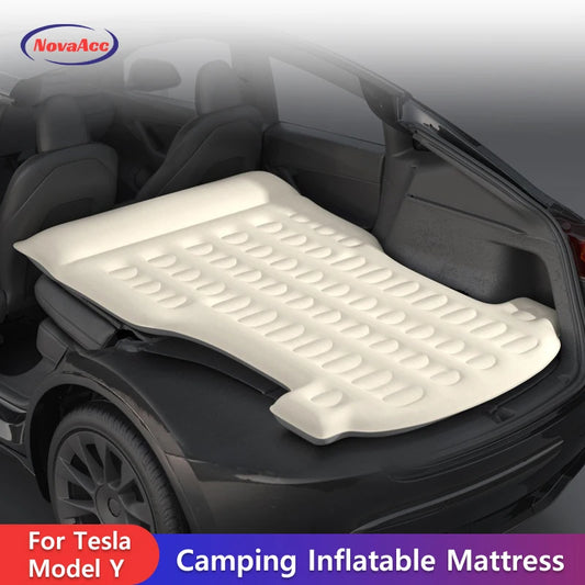 NovaAcc Auto Luftbett für Tesla Model Y - Faltbares Camping-Matratze mit Luftpumpe