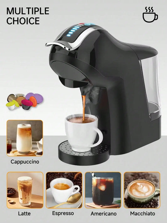 One Pcs 5-in-1 Espresso Kaffeemaschine für K-Cups, ESE-Pods & gemahlenen Kaffee, 19 Bar Druck