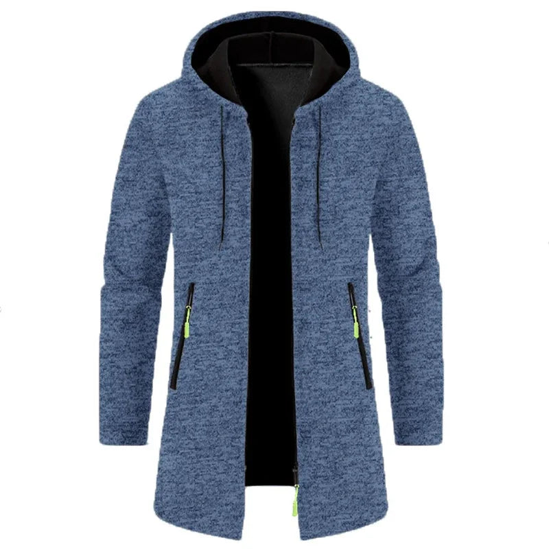 Herren Oversize Reißverschluss Hoodie – Langarm Winter Sweatshirt Jacke