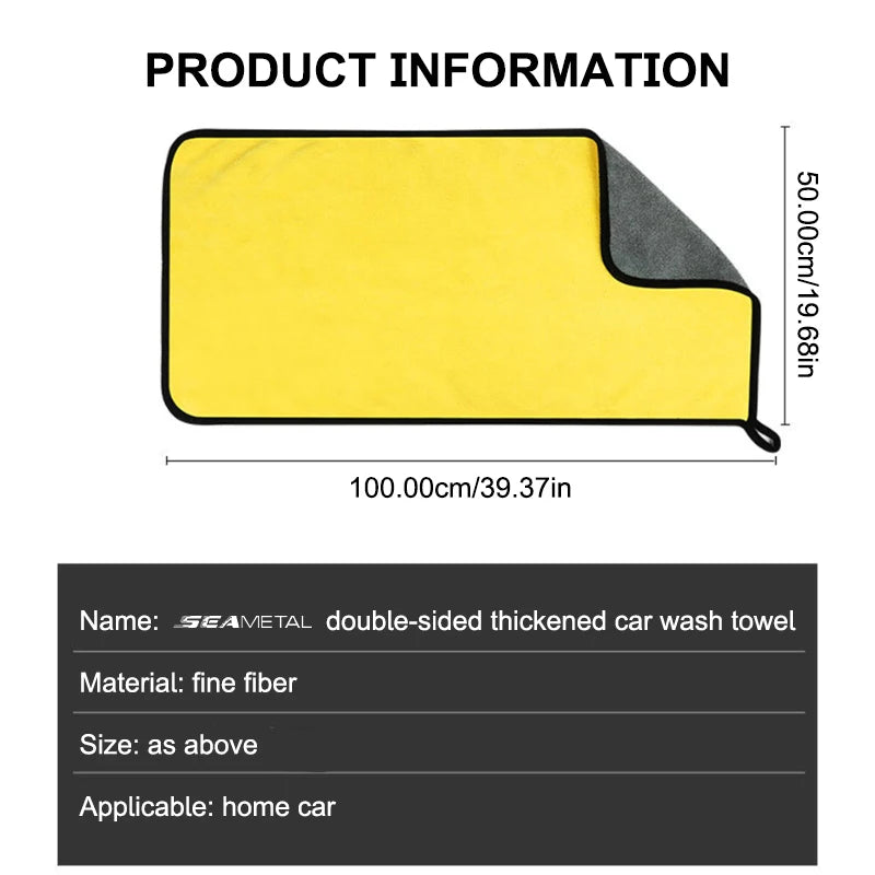 SEAMETAL Mikrofasertuch für Autowäsche – Hochwertiges Detail- & Absorbierendes Reinigungstuch