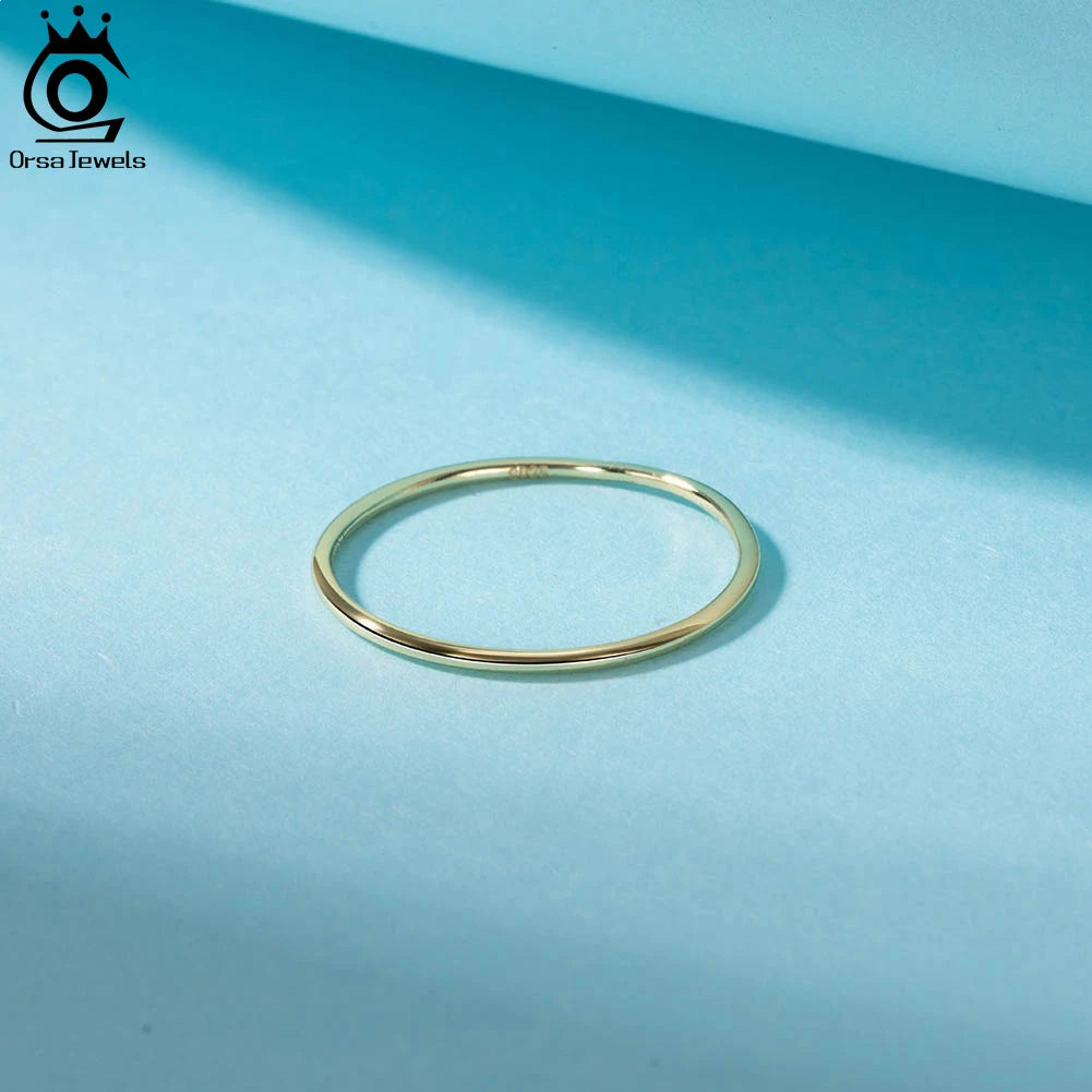 ORSA JEWELS 925 Silver Minimalist Stacking Rings for Women