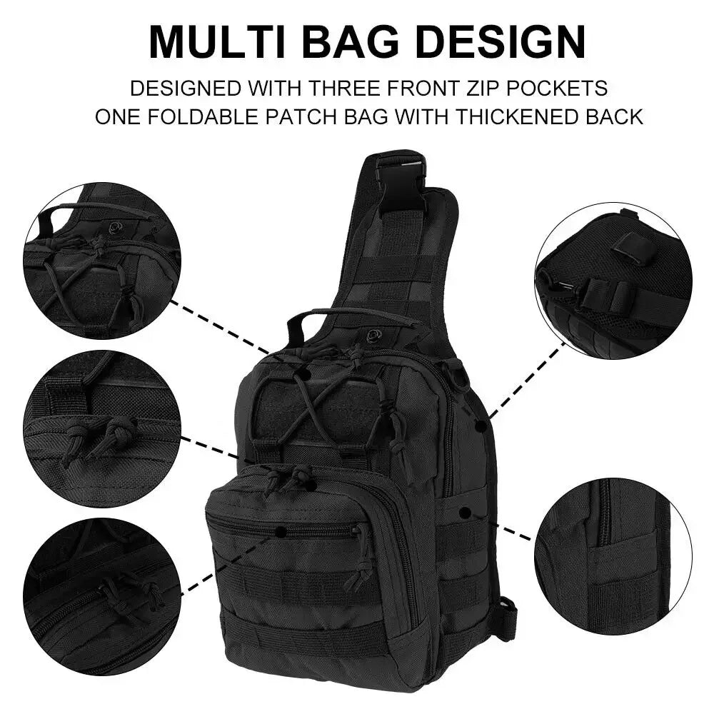 Rucksack für Wandern & Trekking – Taktische Schultertasche für Outdoor, Angeln & Jagd
