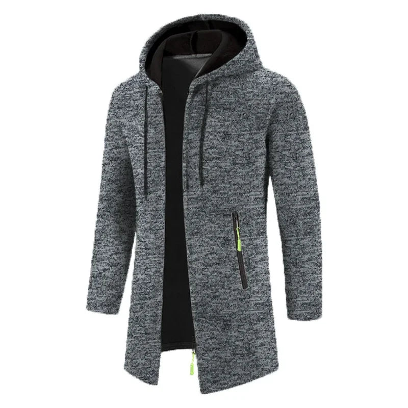 Herren Oversize Reißverschluss Hoodie – Langarm Winter Sweatshirt Jacke