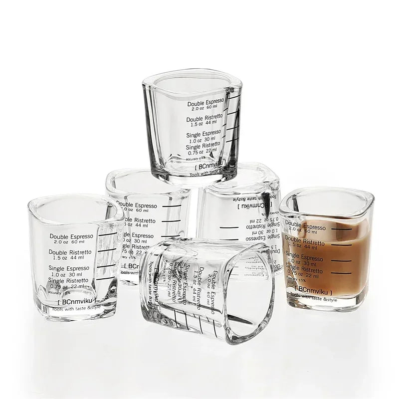 60ml Quadratisches Schnapsglas – Doppel-Skala Espresso & Backmessbecher