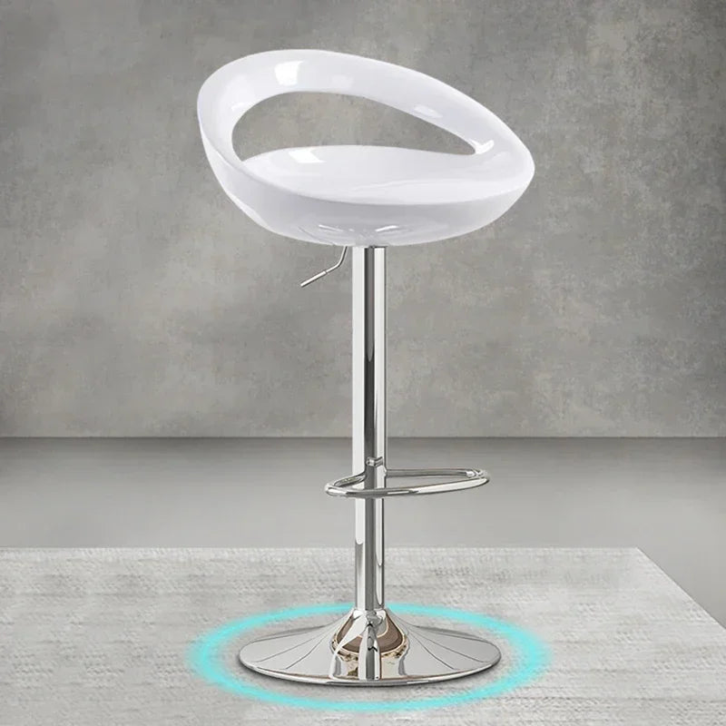 Eleganter Drehbarer Barhocker – Höhenverstellbar, Roter Küchenstuhl für Home Bar