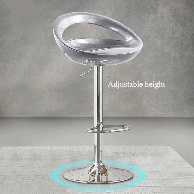 Eleganter Drehbarer Barhocker – Höhenverstellbar, Roter Küchenstuhl für Home Bar