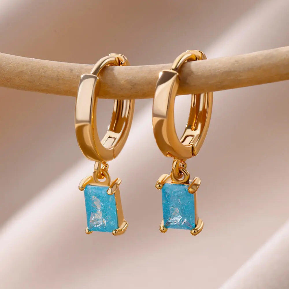Achtzackige Sternohrringe aus Edelstahl – Schmuck für Damen