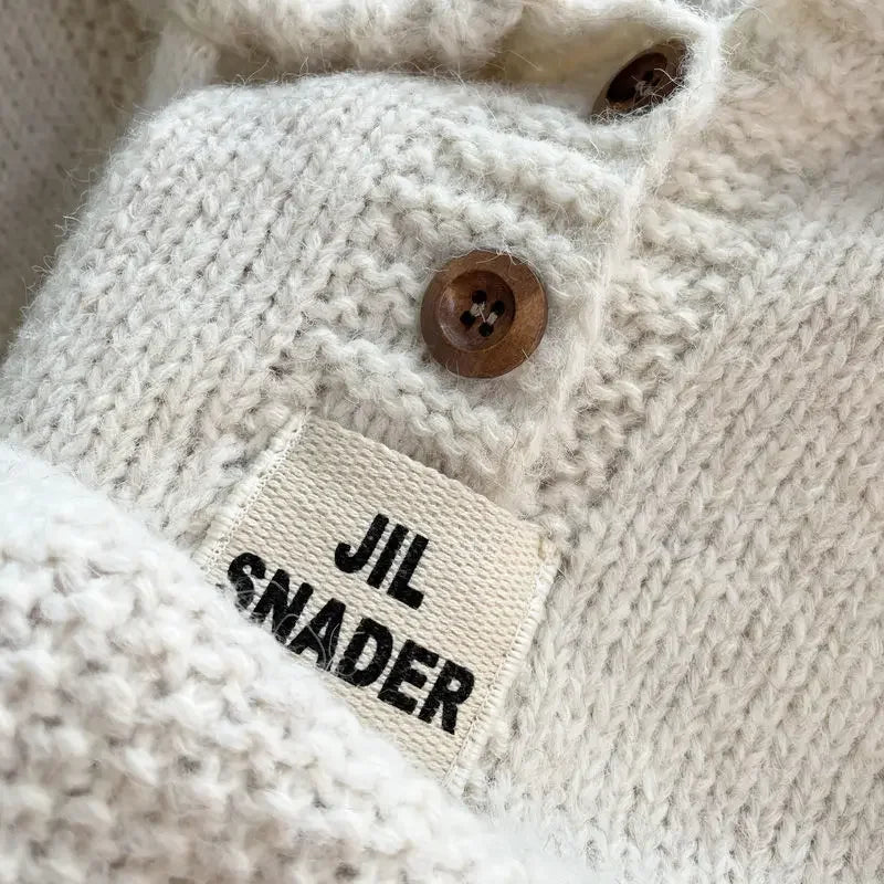 Koreanischer Stil Hoodie – Weite Passform, Dick gestrickt, Herbst/Winter 2024