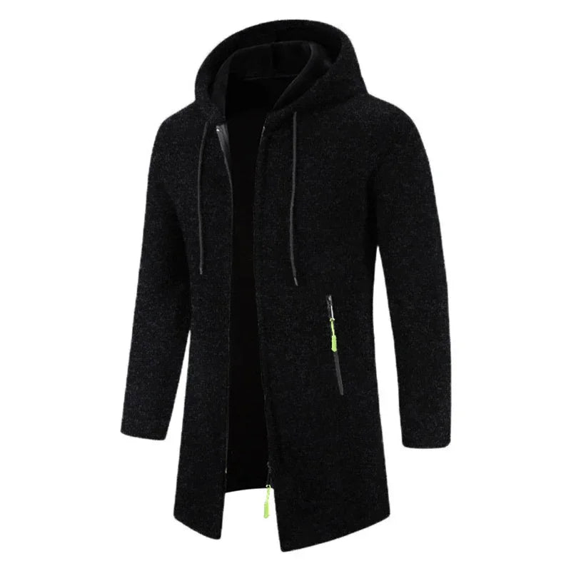 Herren Oversize Reißverschluss Hoodie – Langarm Winter Sweatshirt Jacke