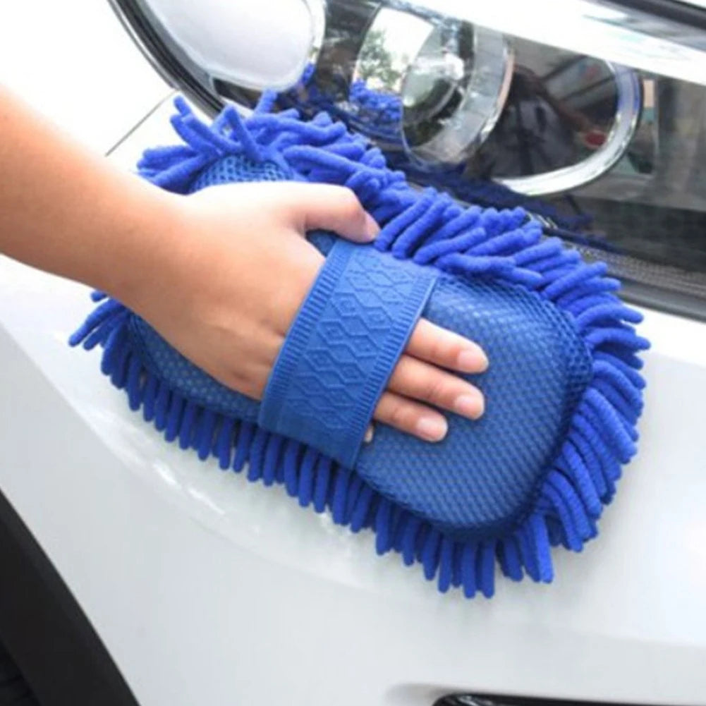 Auto-Wäsche Mikrofaser Chenille-Schwamm, Waschbürstenpad, Handtuch, Auto-Handschuhe, Styling-Zubehör & Gadget.