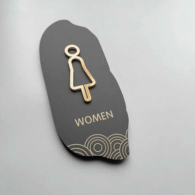 Acryl-Waschraum-Symbole – Männer- & Frauen-Toilettenaufkleber für Mall, Restaurant, Hotel, Badetüren