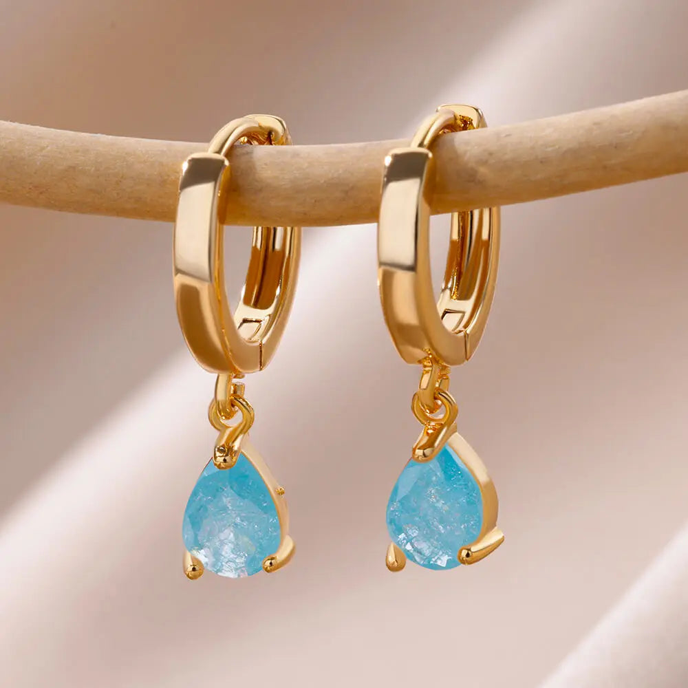 Achtzackige Sternohrringe aus Edelstahl – Schmuck für Damen