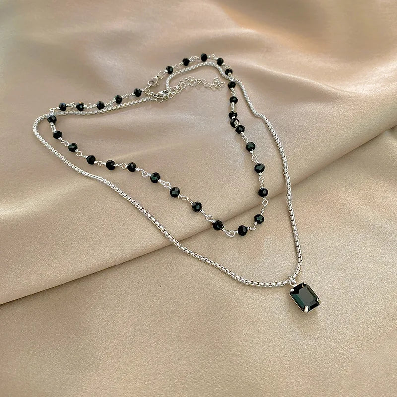 Kristall Kreuz Quasten Halskette - Zirkon Anhänger Y2K Schmuck für Damen