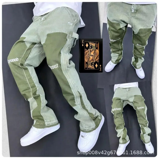 2025 Vintage Herren Jeans - Distressed Bell Bottoms für Arbeit & Outdoor