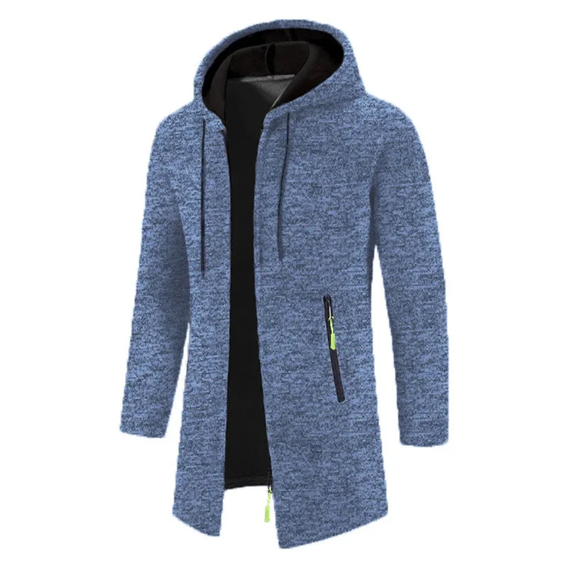 Herren Oversize Reißverschluss Hoodie – Langarm Winter Sweatshirt Jacke