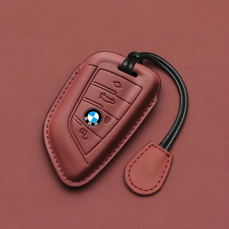 Leder Auto Schlüsselcase für BMW – Passend für X1, X3, X4, X5, X6, 3er, 5er, 7er Serie, G30, F48