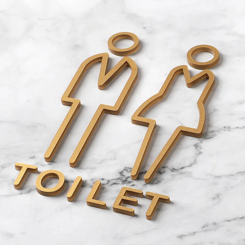 Kreative WC Tür Wandsticker – Schwarze Muster Deko