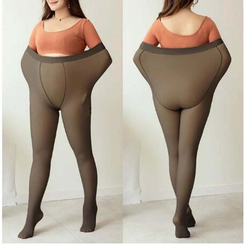 Winter-Leggings für Damen – Hohe Taille, Fleece, Elastisch und Dick