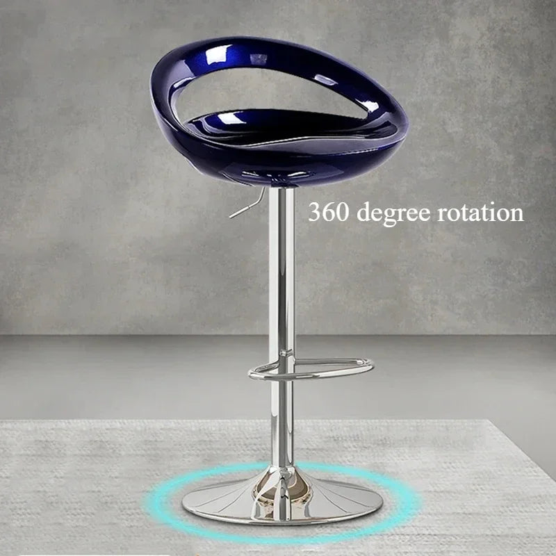Eleganter Drehbarer Barhocker – Höhenverstellbar, Roter Küchenstuhl für Home Bar