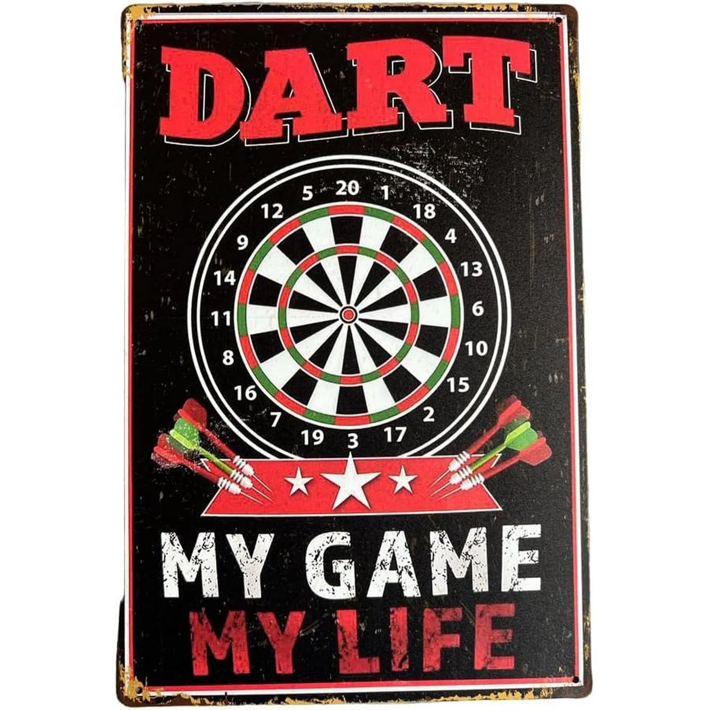 Vintage Darts Metall Schild für Man Cave Bar