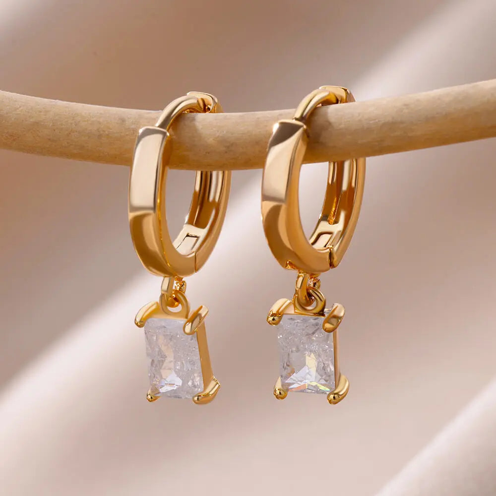 Achtzackige Sternohrringe aus Edelstahl – Schmuck für Damen