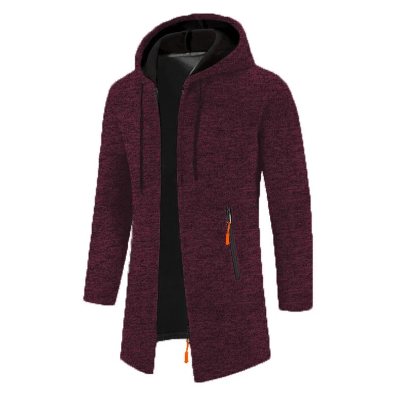 Herren Oversize Reißverschluss Hoodie – Langarm Winter Sweatshirt Jacke
