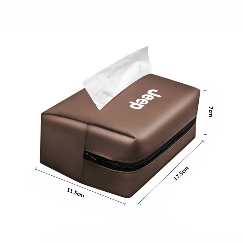 Auto Taschentuch-Organizer für Jeep – Papiertuch-Aufbewahrung für Cherokee, Wrangler, Gladiator, Compass, Renegade
