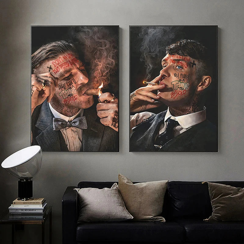 Gangster Legends Arthur Thomas Shelby Mafia Poster Leinwandbild Deko