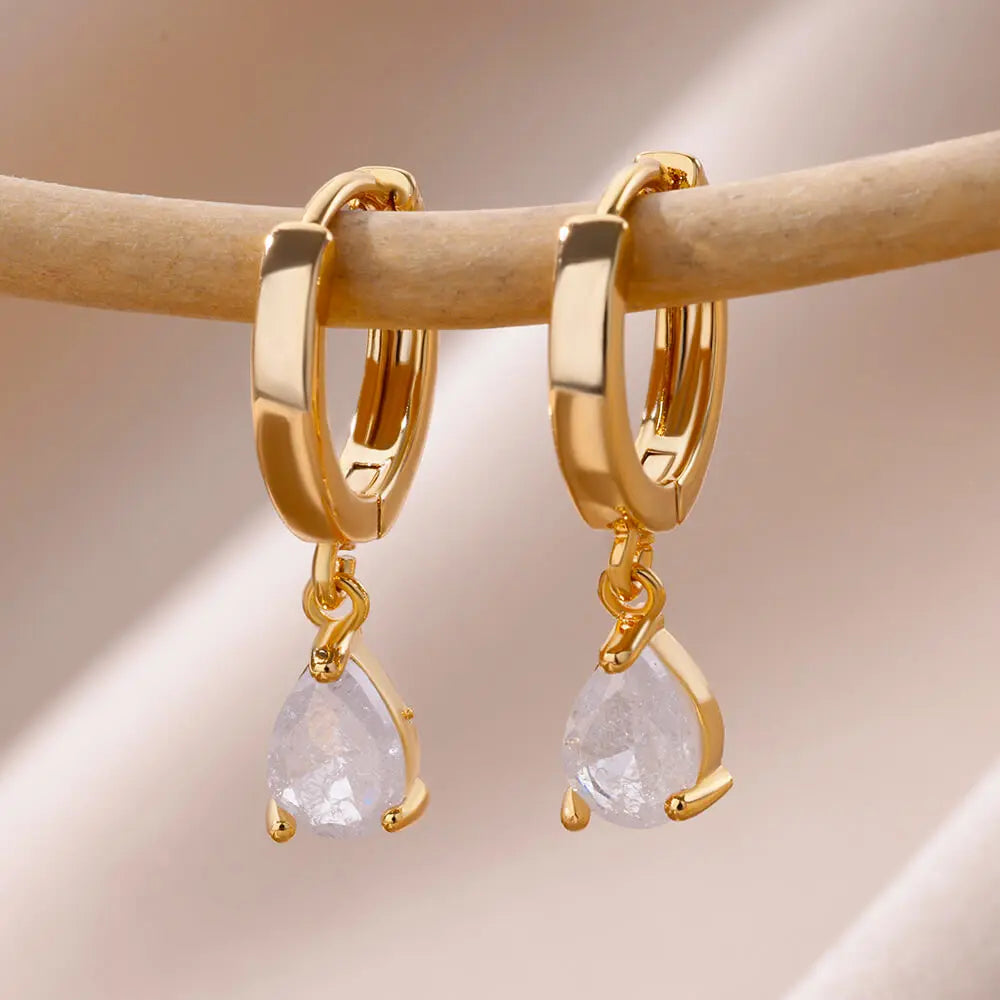Achtzackige Sternohrringe aus Edelstahl – Schmuck für Damen