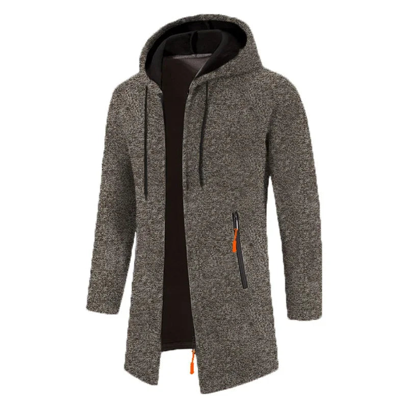 Herren Oversize Reißverschluss Hoodie – Langarm Winter Sweatshirt Jacke