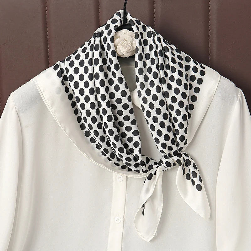 Luxuriöser Bedruckter Satin Seiden Quadrat Schal – Mode Schal, Hijab, Haarband für Damen