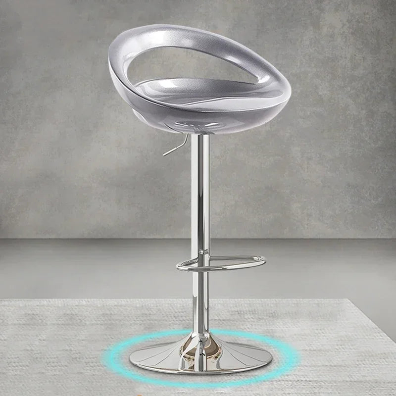 Eleganter Drehbarer Barhocker – Höhenverstellbar, Roter Küchenstuhl für Home Bar