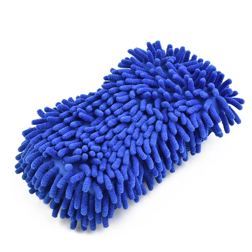Auto-Wäsche Mikrofaser Chenille-Schwamm, Waschbürstenpad, Handtuch, Auto-Handschuhe, Styling-Zubehör & Gadget.