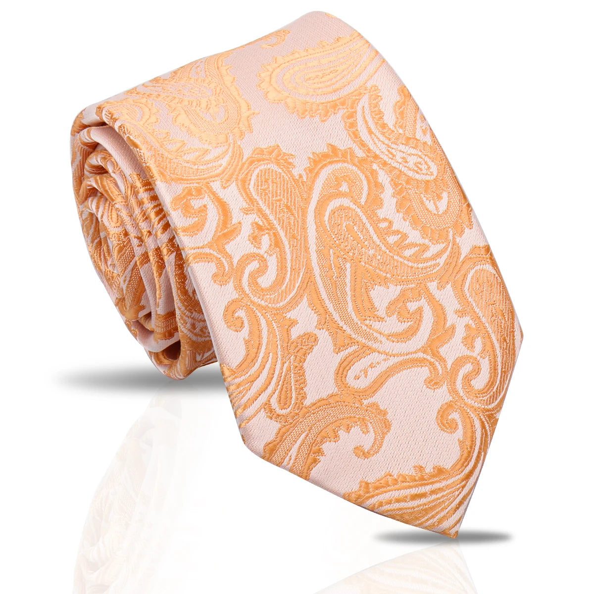 Luxuriöse Herren 7,5 cm Krawatte – Paisley- & Gestreifte Krawatte für Hochzeiten & Arbeitsplatz