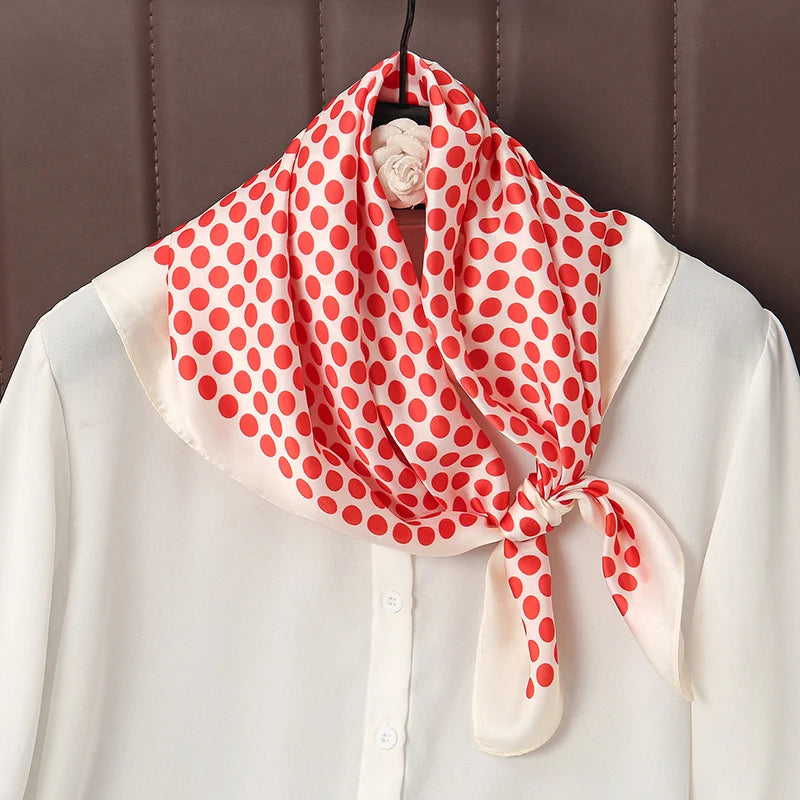 Luxuriöser Bedruckter Satin Seiden Quadrat Schal – Mode Schal, Hijab, Haarband für Damen