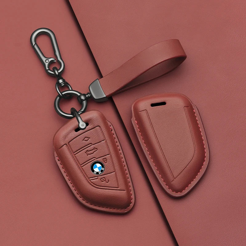 Leder Auto Schlüsselcase für BMW – Passend für X1, X3, X4, X5, X6, 3er, 5er, 7er Serie, G30, F48